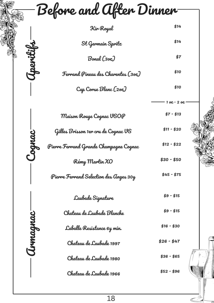 Aperitifs & digestifs I