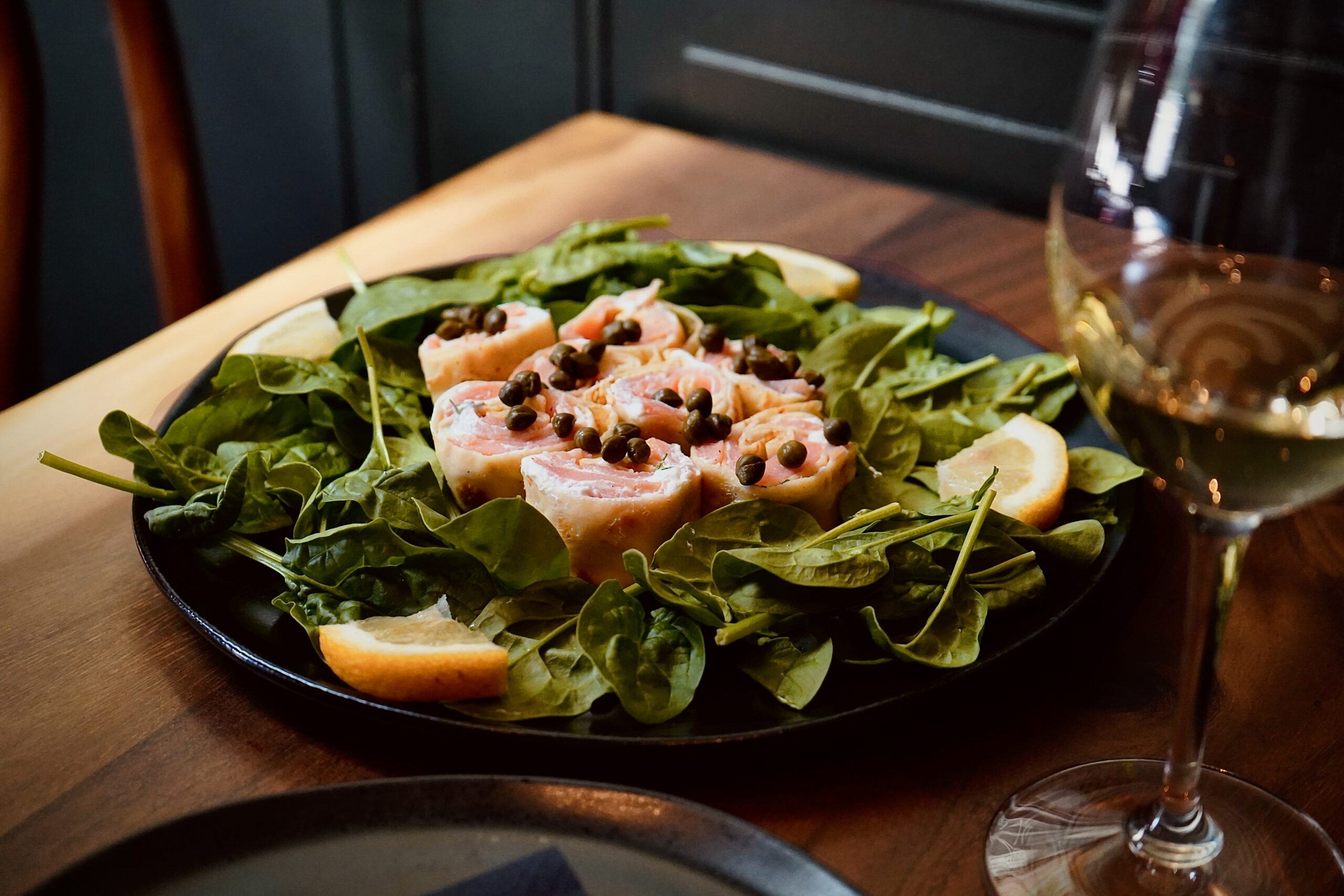 Salmon crepe