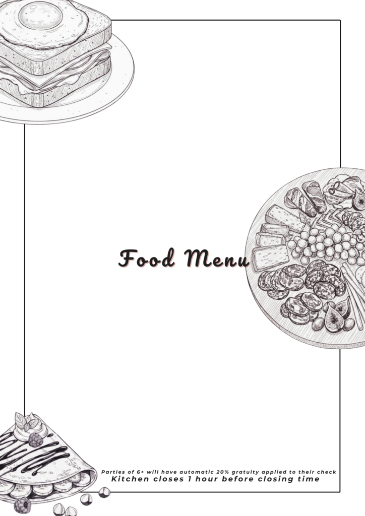 Food menu cover
